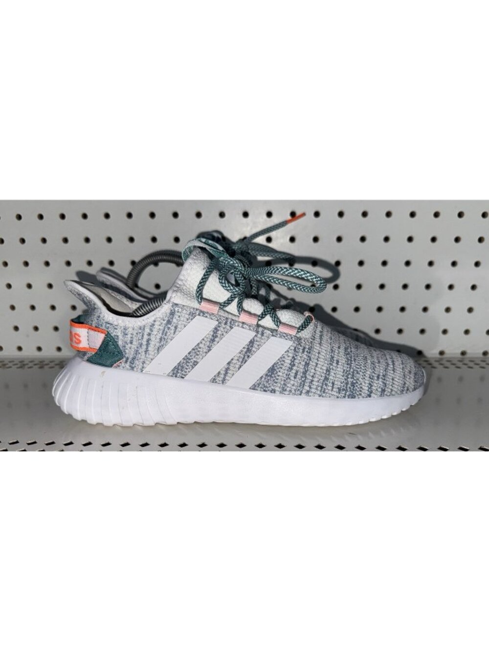 Adidas Kaptir X Womens Athletic Running Shoes Size 8.5 White Green Orange Pink
